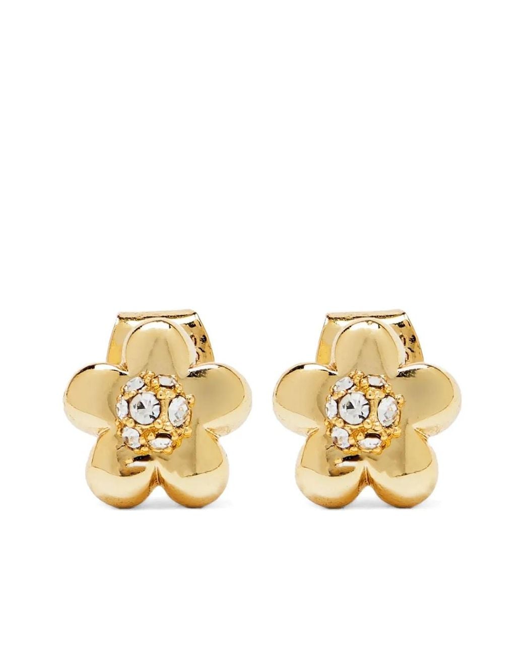 Marc Jacobs Metallic Daisy Goldfarbene Kristallohrringe