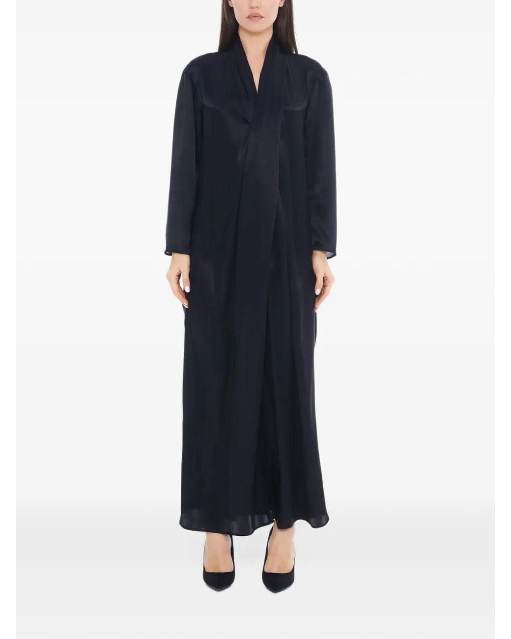 Tessitura Blue Abaya Silk Maxi Dress