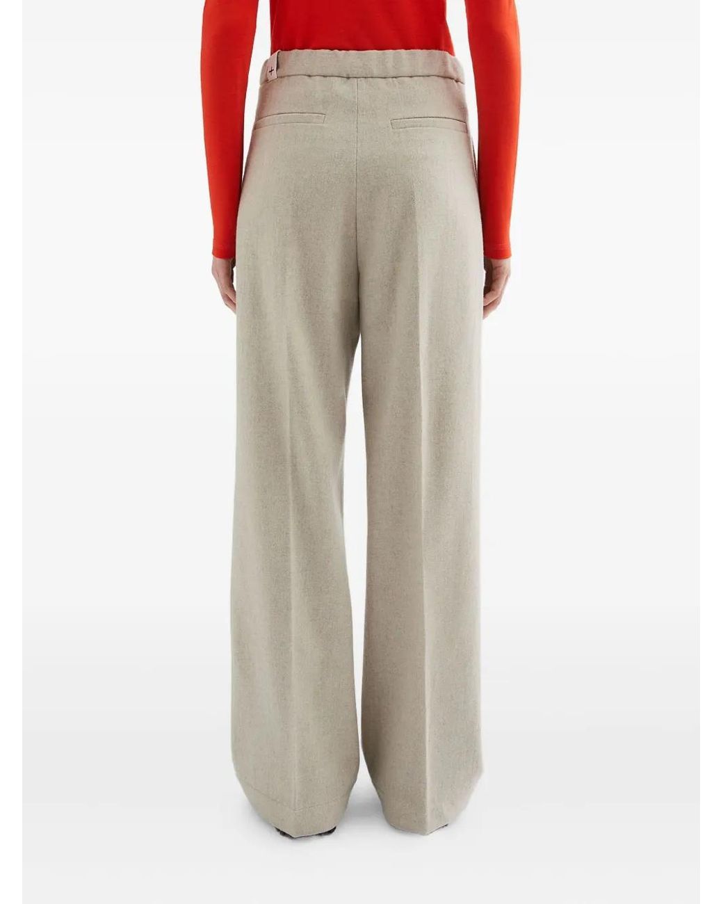 Jil Sander White Flannel Trousers