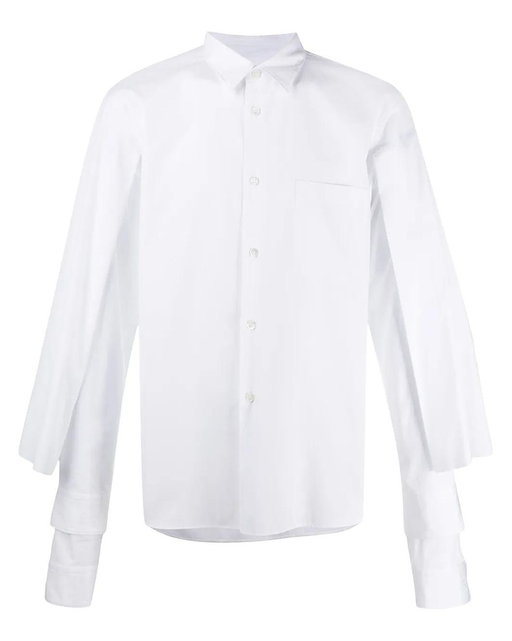 Comme des Garçons White Long-Sleeve Cotton Shirt for men