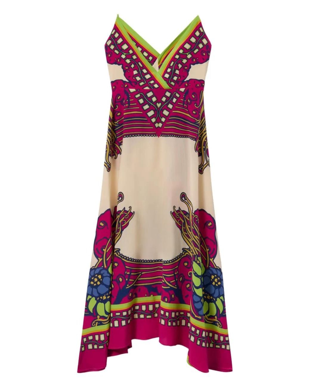 LaDoubleJ Red Floral Midi Dress