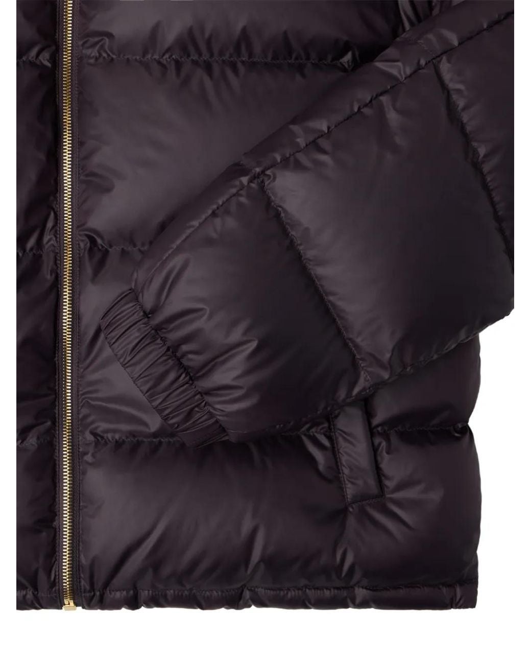 Versace Purple Detachable-Hood Down Jacket for men