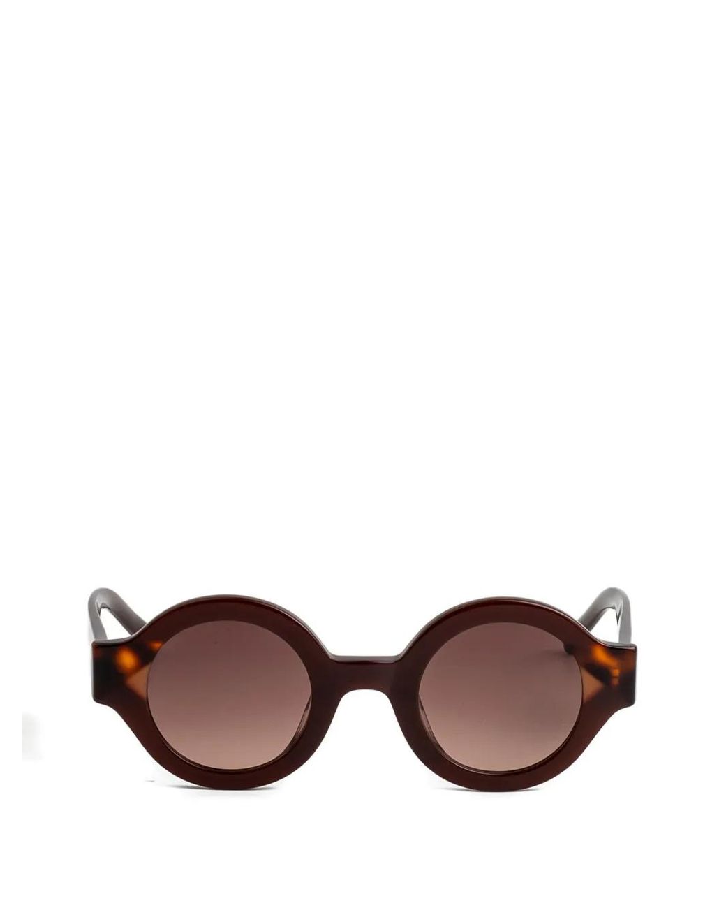 Kaleos Eyehunters Brown Swiney Round-Frame Sunglasses