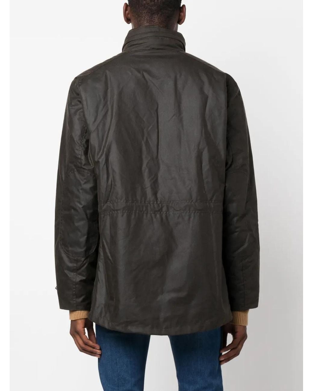 Barbour Black Sapper Wax-Coated Coat for men
