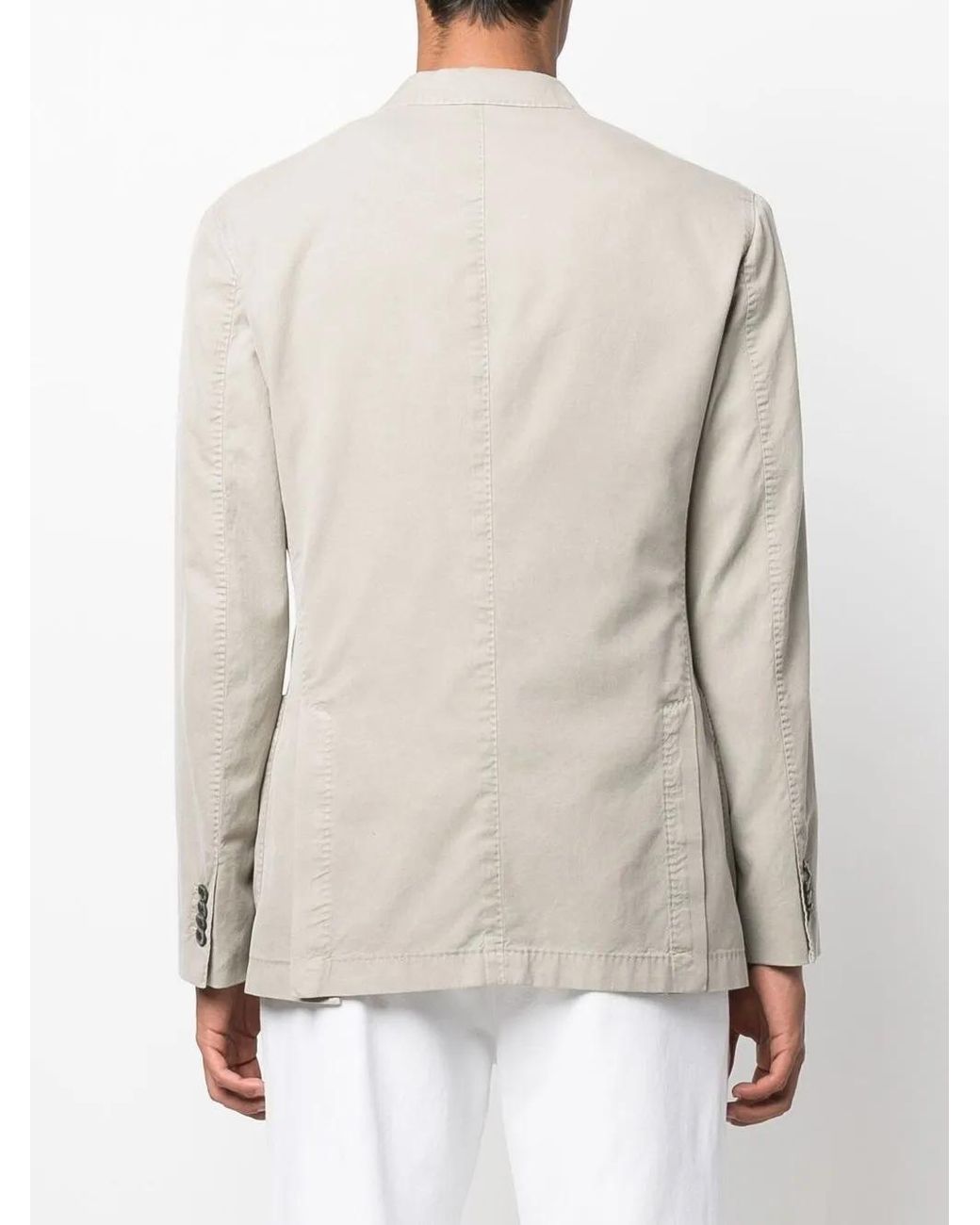 Boglioli Natural Fitted Single-Breasted Blazer for men