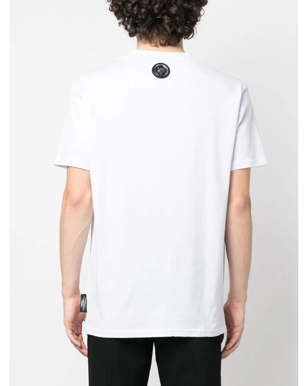 Philipp Plein White Tiger Round Neck T-Shirt for men