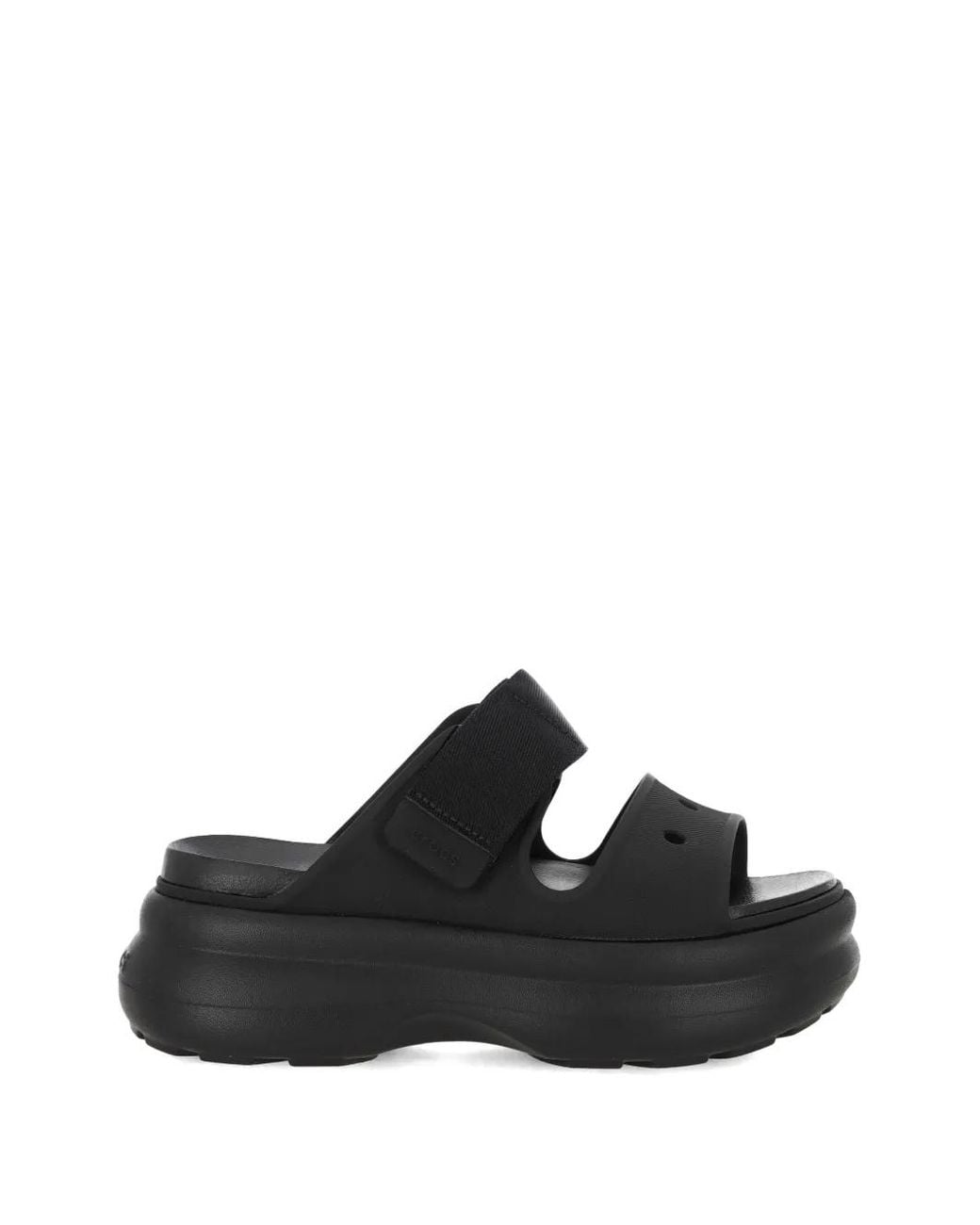 CROCSTM Black Soho Two Strap Platform Sandals