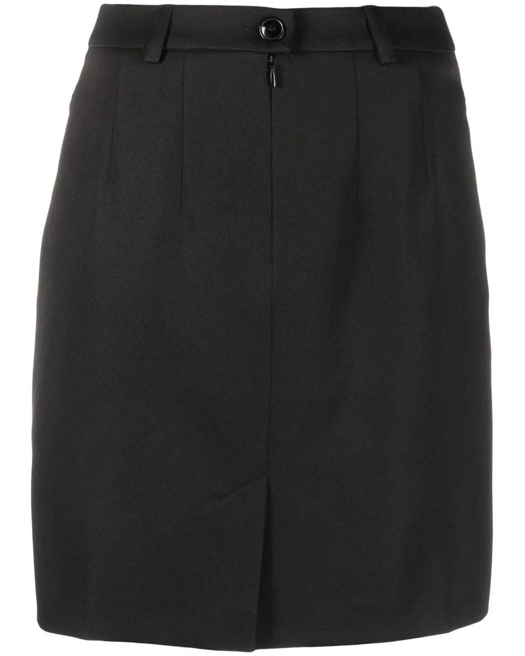 Martine Rose Black High-Waisted Logo-Patch Skirt