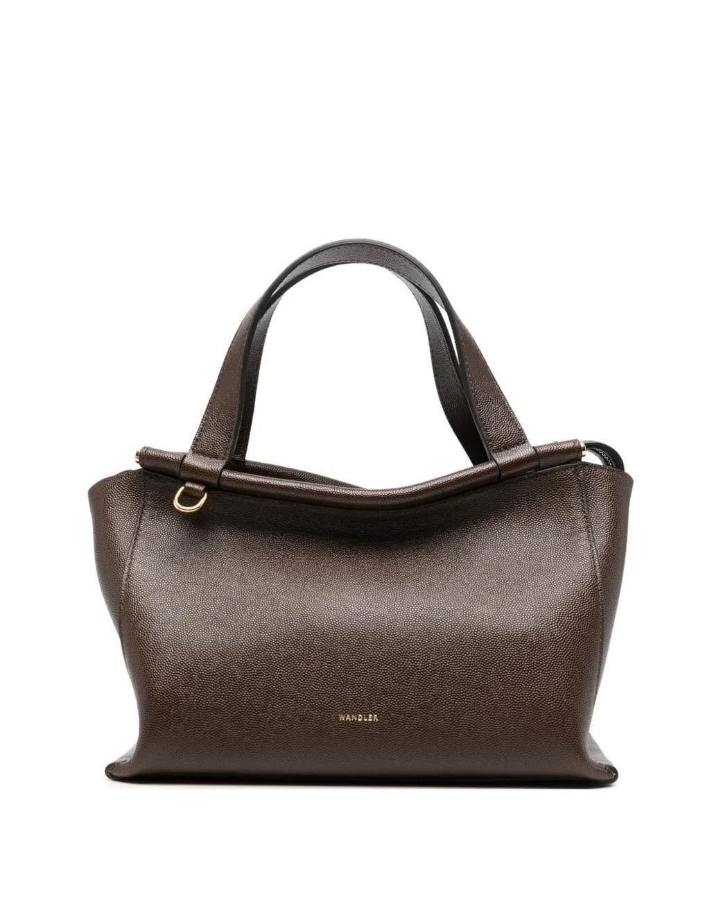 Wandler Brown Grained Leather Shoulder Bag