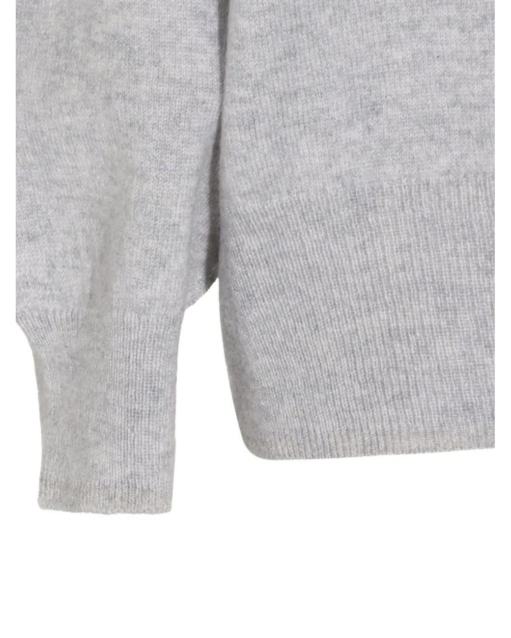 Malo Gray High-Neck Sweater