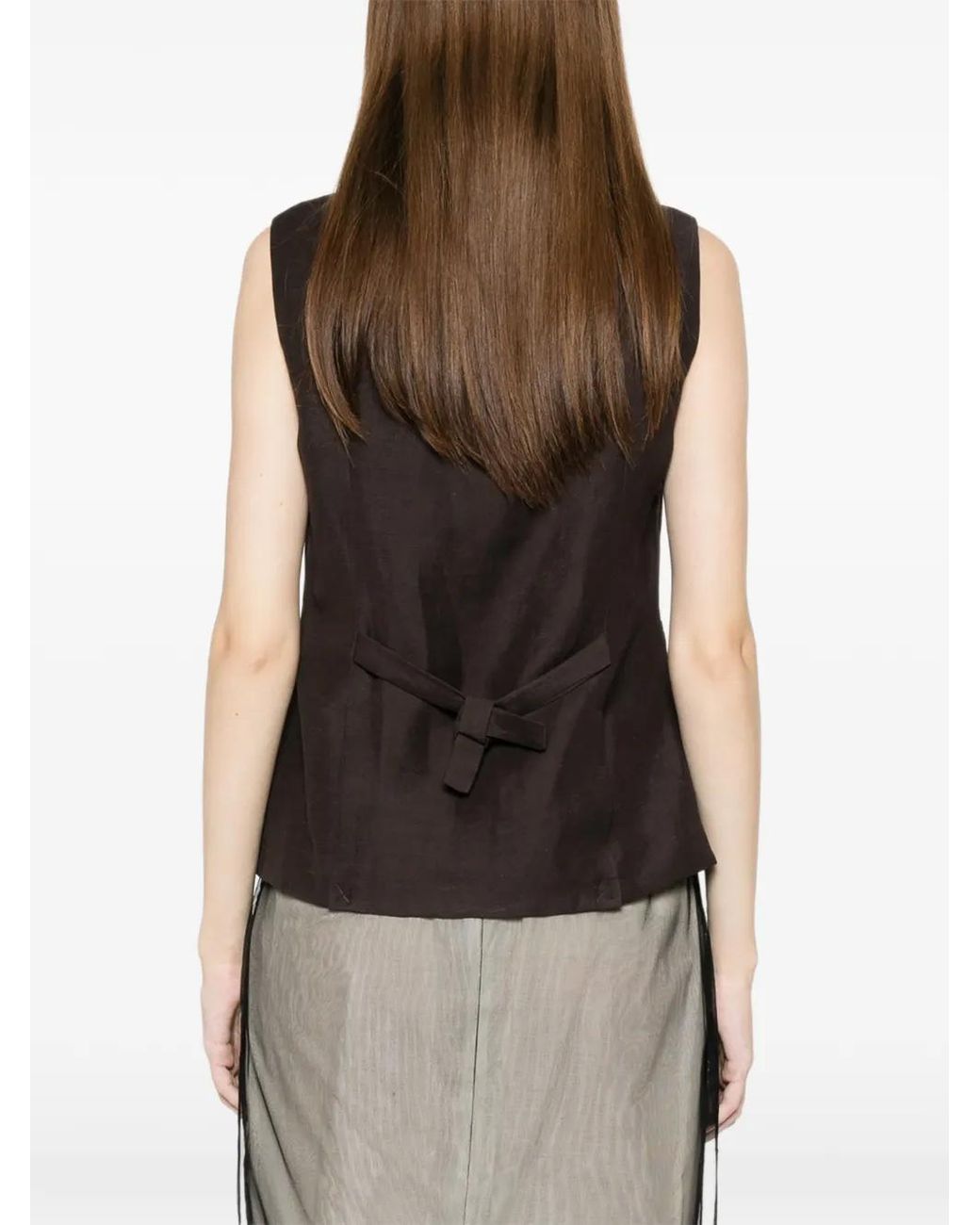 Liviana Conti Black Button Front Gilet