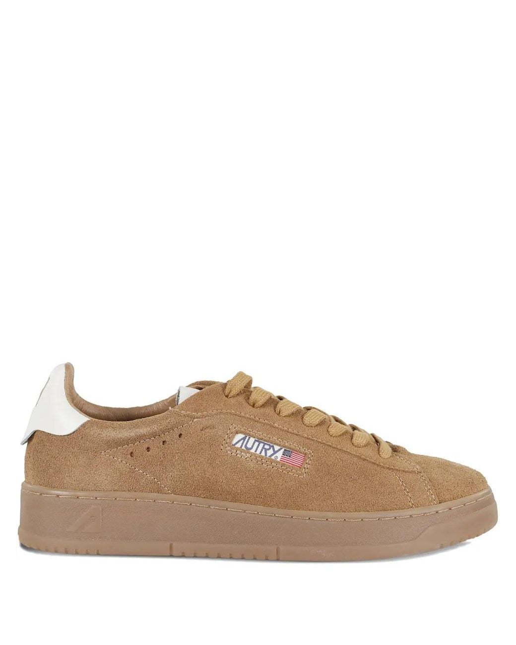 Autry Brown Dallas Low Suede Leather Trainers for men