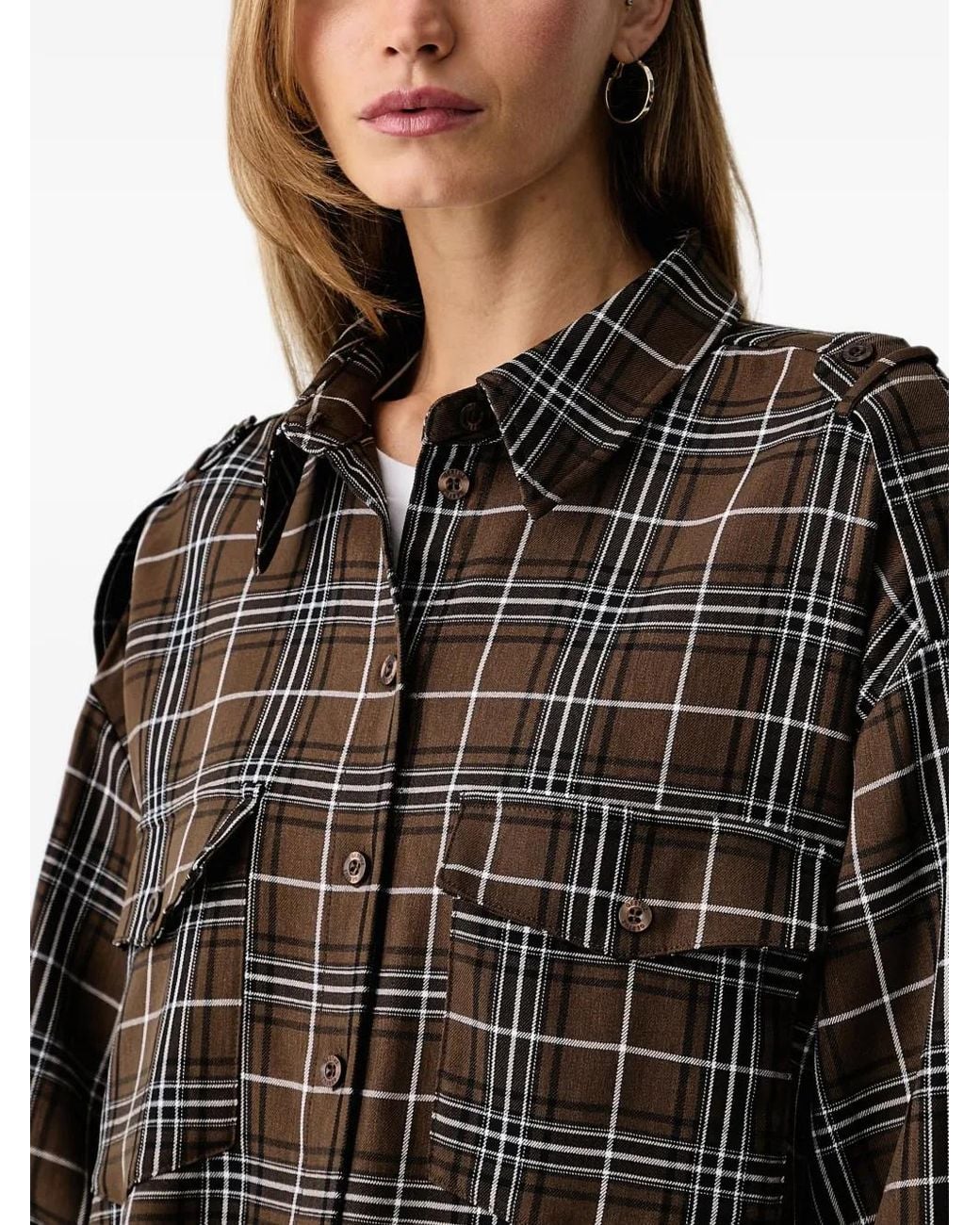 Gestuz Black Gzaleya Check-Print Shirt