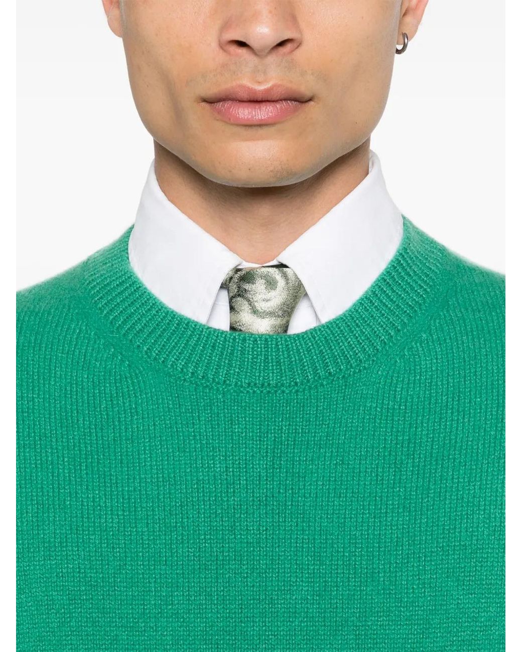 The Elder Statesman Simple Trui in het Green voor heren
