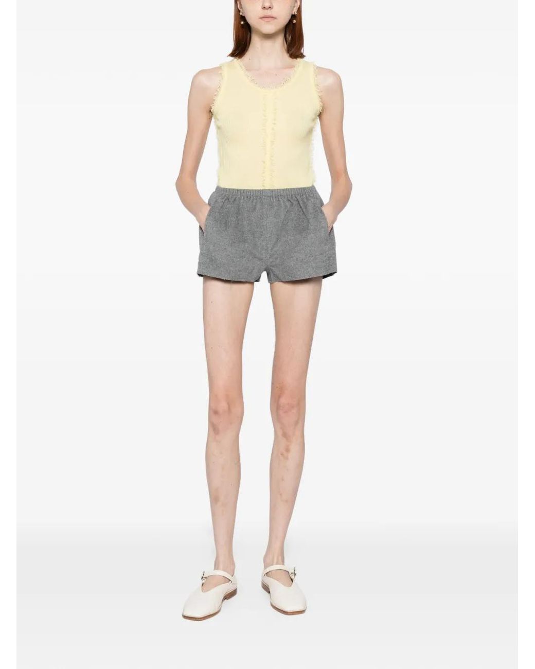 CUDDLEUP Yellow Cashmere Vest