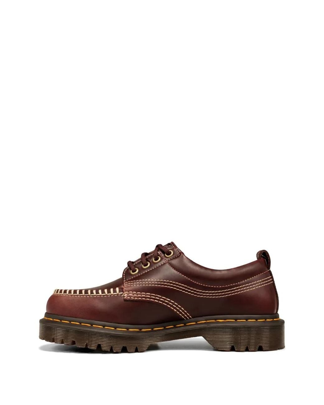 Dr. Martens Brown Derbies Lowell En Cuir