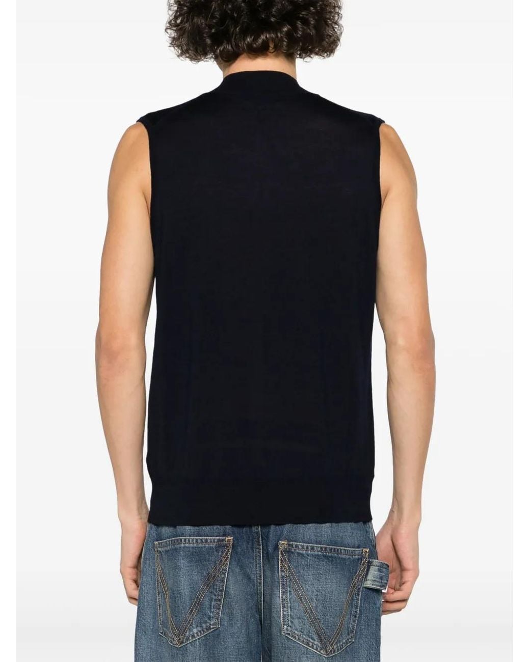 Ballantyne Blue Basolan Wool Vest for men