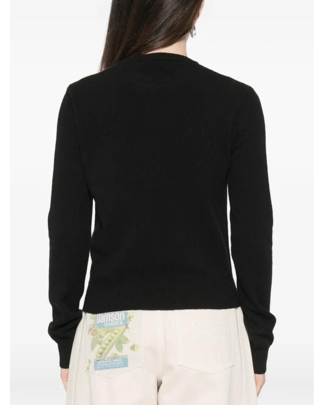 Jucca Black Argyle-Pattern Wool Sweater