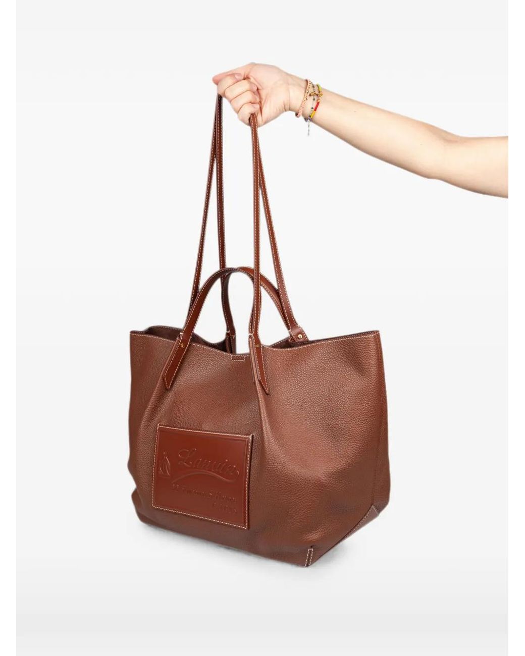 Lanvin Brown Catch Tote Bag