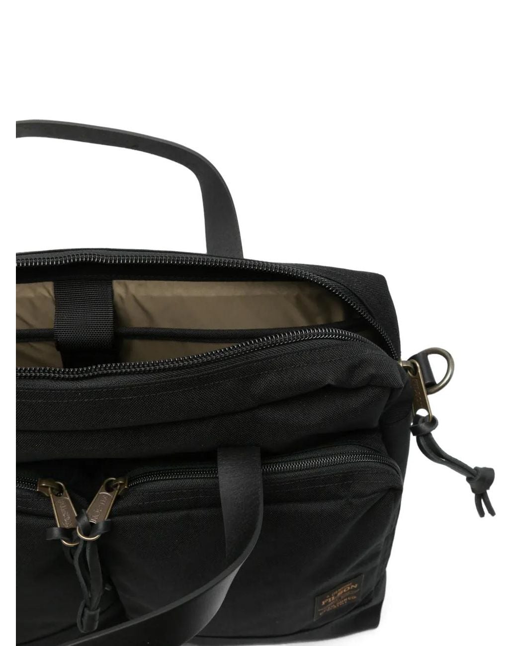 Filson Black Multi-Pocket Zip-Around Tote Bag for men