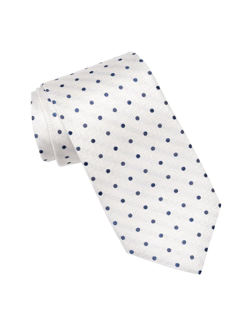 Elizabetta White Tiburtina Chevron-Patterned Tie for men