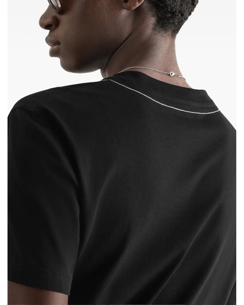 Dolce & Gabbana Black Dolce & Gabbana Cotton T-Shirt With Embroidery for men