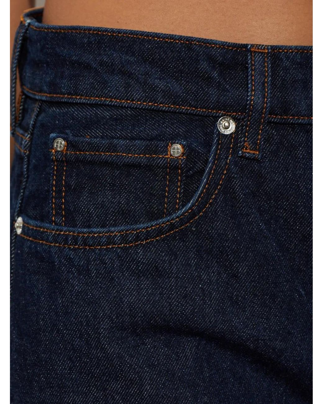 Anine Bing Blue Hugh Cotton Jeans