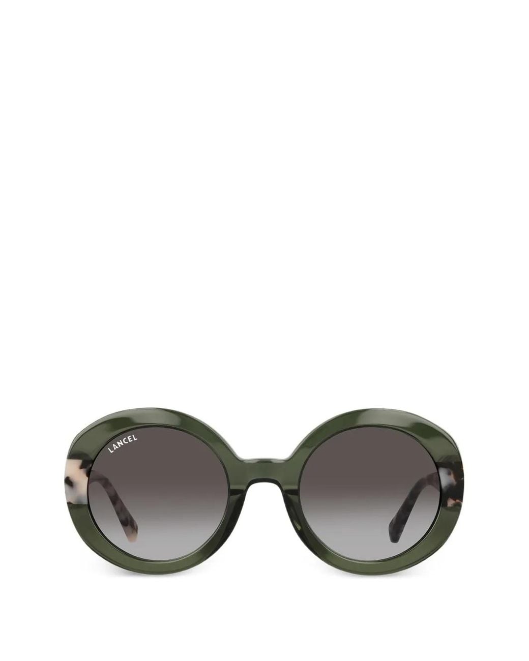 Lancel Gray Lunettes De Soleil À Monture Ronde