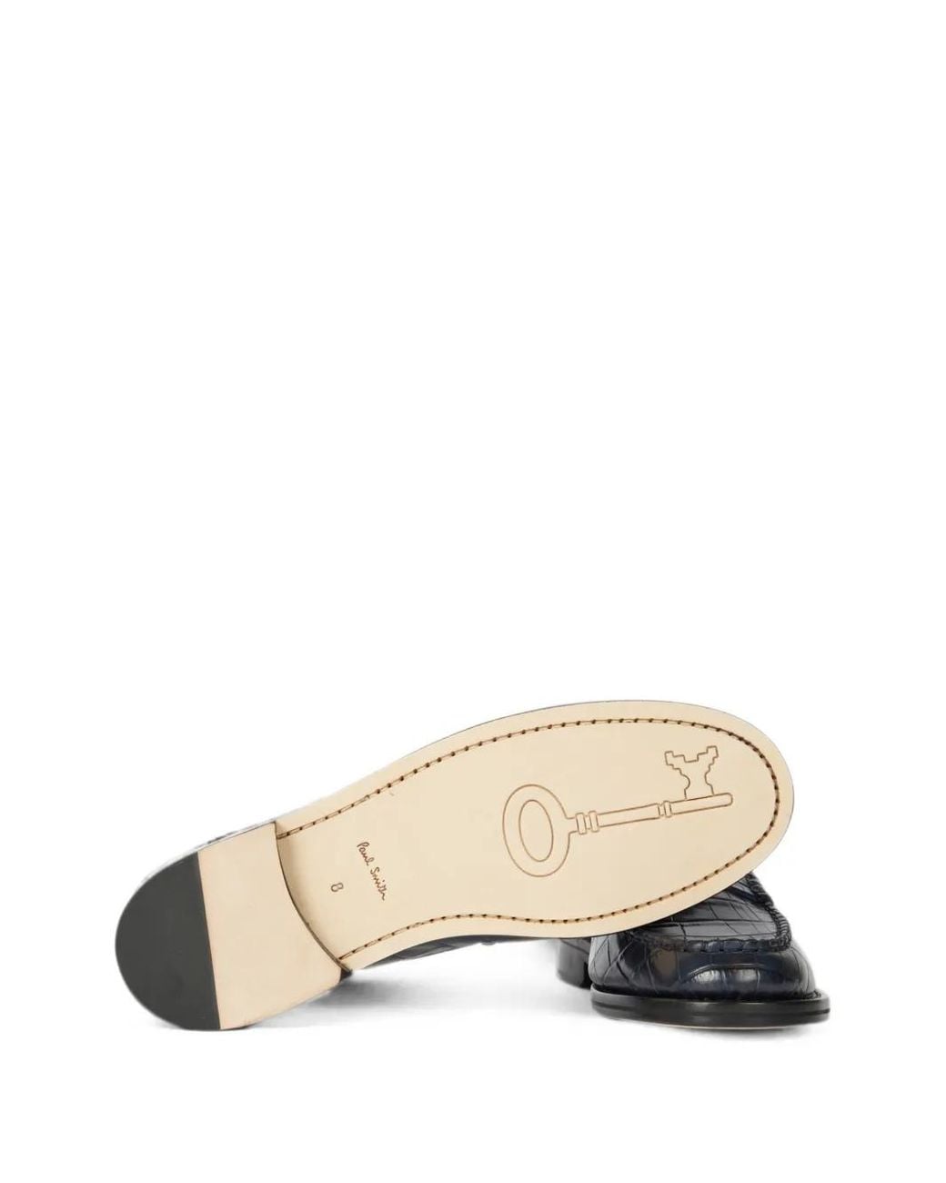 Paul Smith Blue Croc-Emboss 'Rialto' Loafers for men