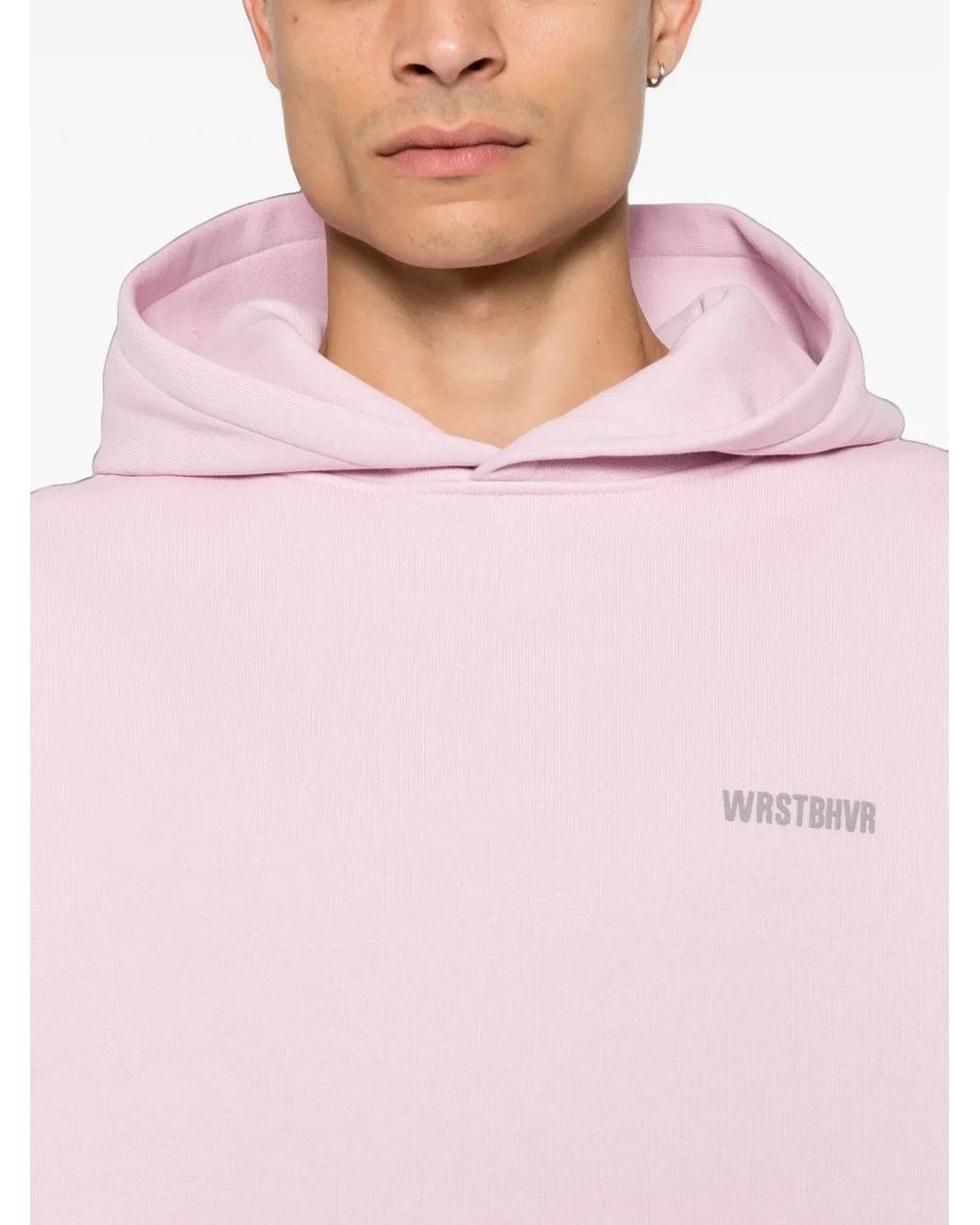 WRSTBHVR Pink Hoodie À Logo Imprimé