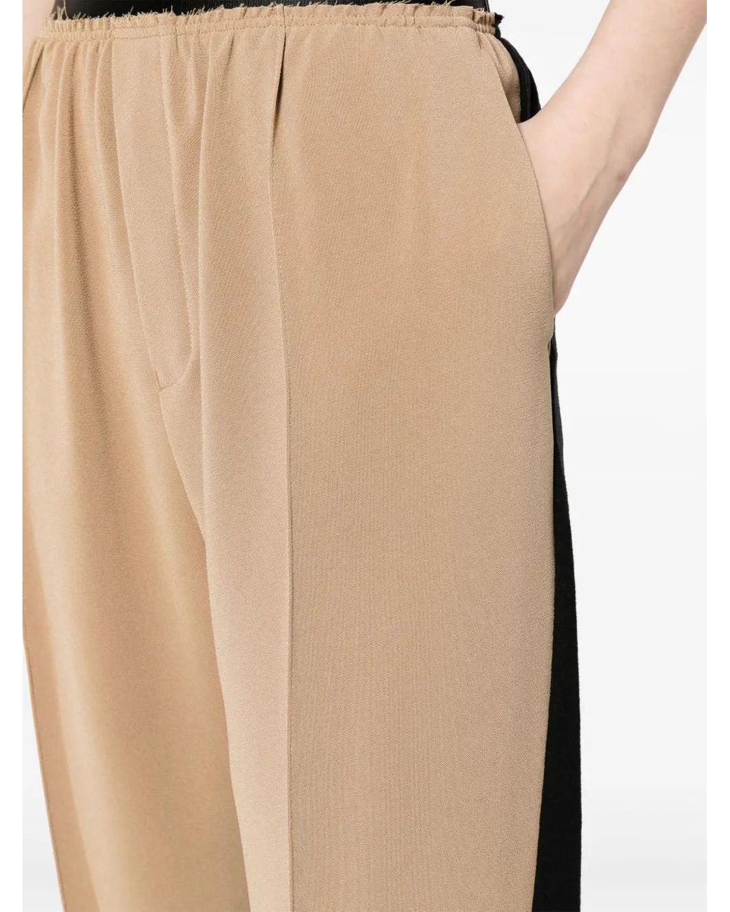 Undercover Natural Colour-Block Cotton Trousers