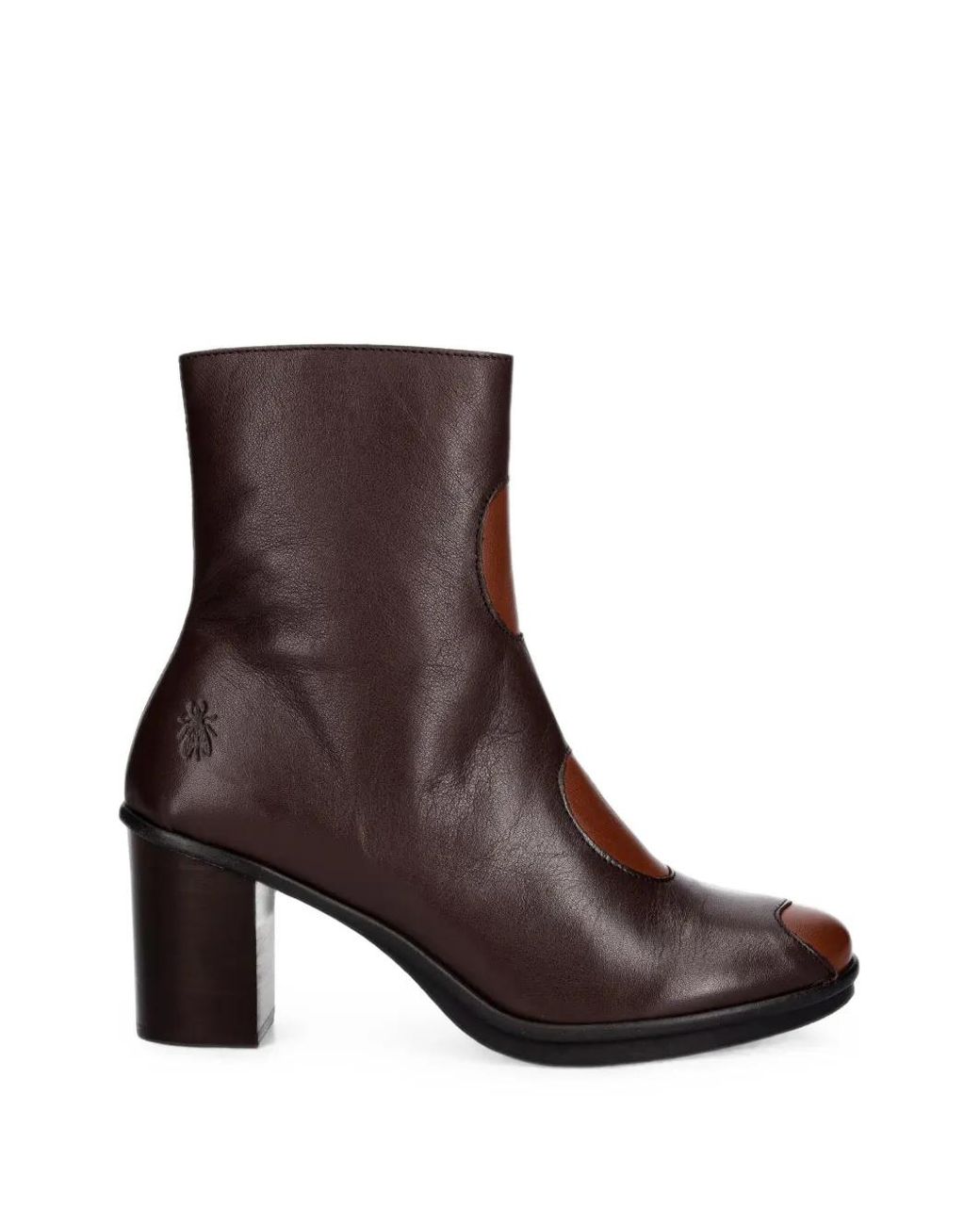 Fly London Brown Bottines Gigs548Fly En Cuir À Empiècements