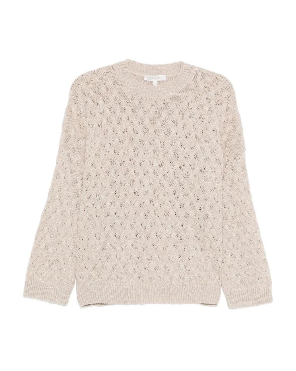 Pull À Design Ajouré Antonelli en coloris Natural
