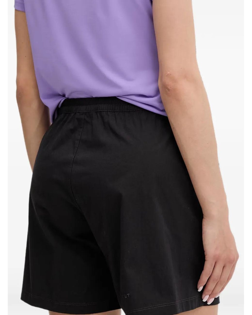 Mammut Black Logo-Patch Elasticated-Waist Shorts