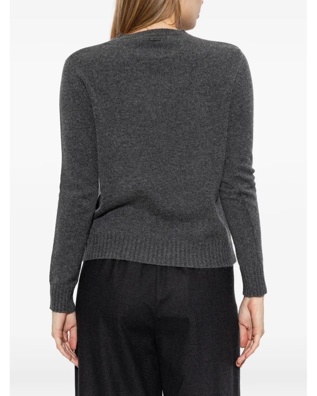 Max Mara Gray Cashmere Yarn Sweater