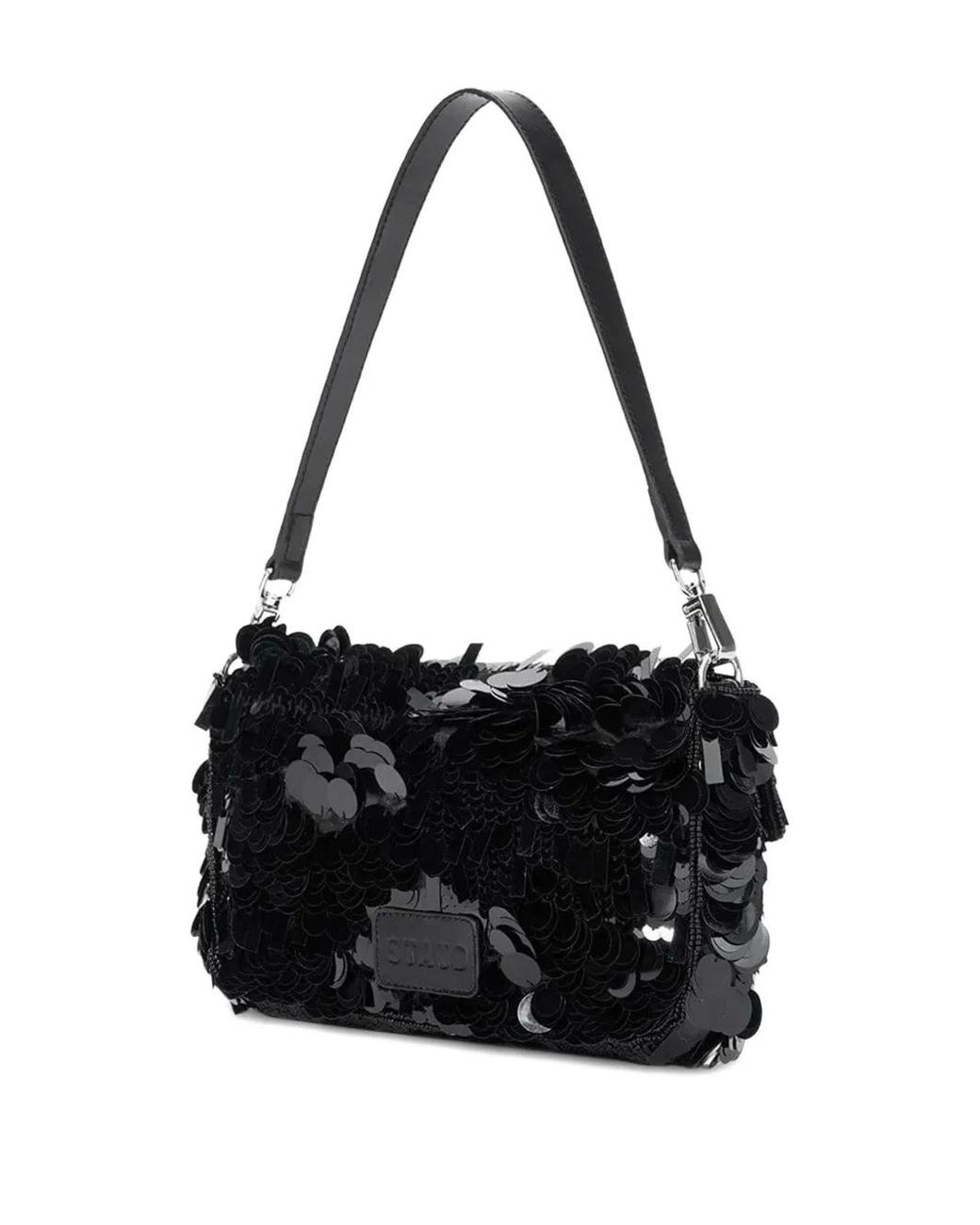 Staud Black Timmy Sequin Shoulder Bag