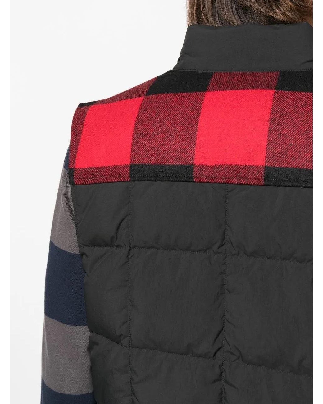 Woolrich Black Feather-Down Quilted Vest for men