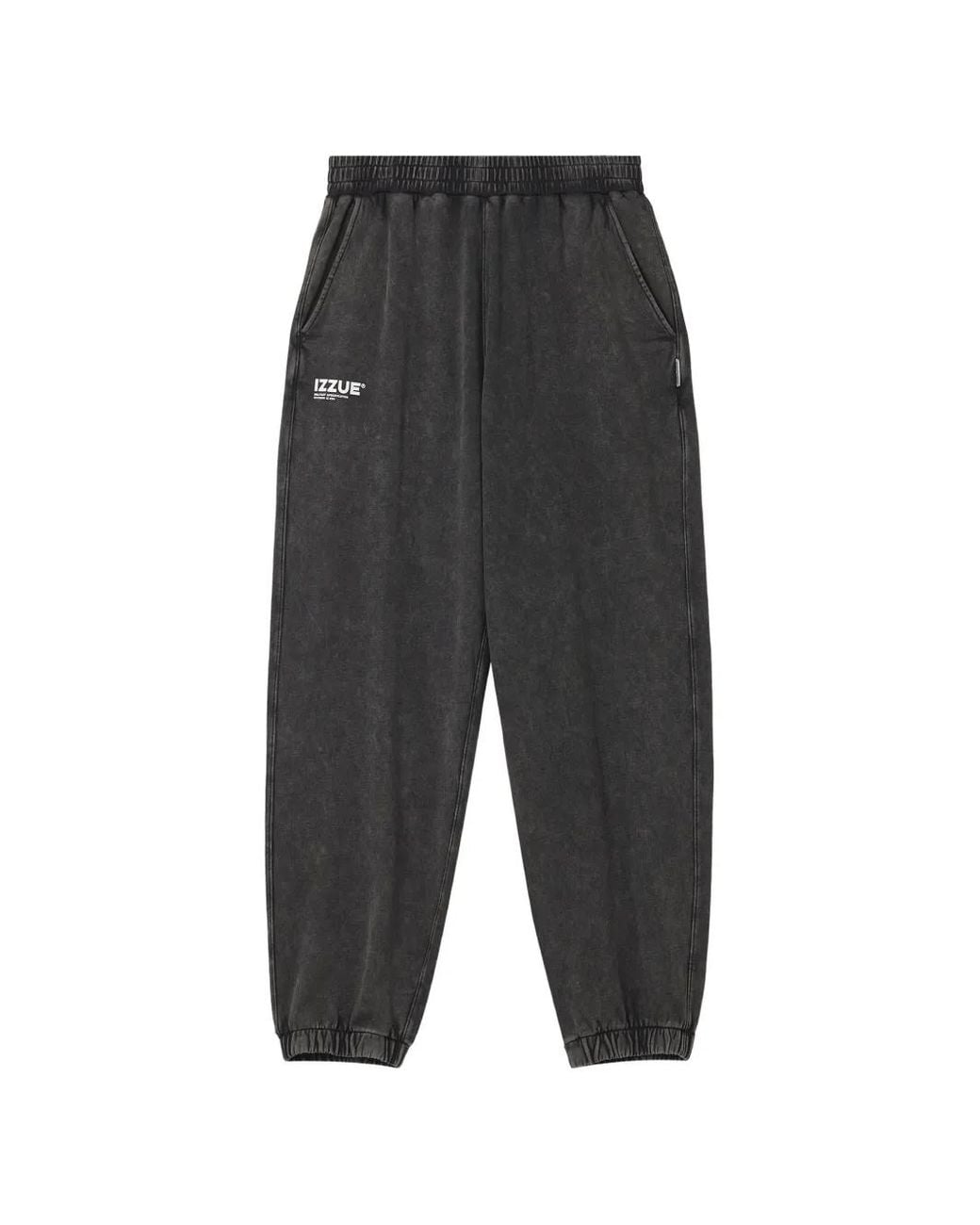 Izzue Gray Acid-Wash Track Pants for men