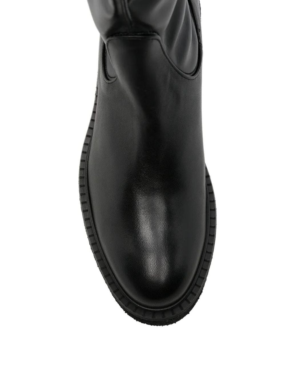 Guglielmo Rotta Black Leather Knee-High Boots
