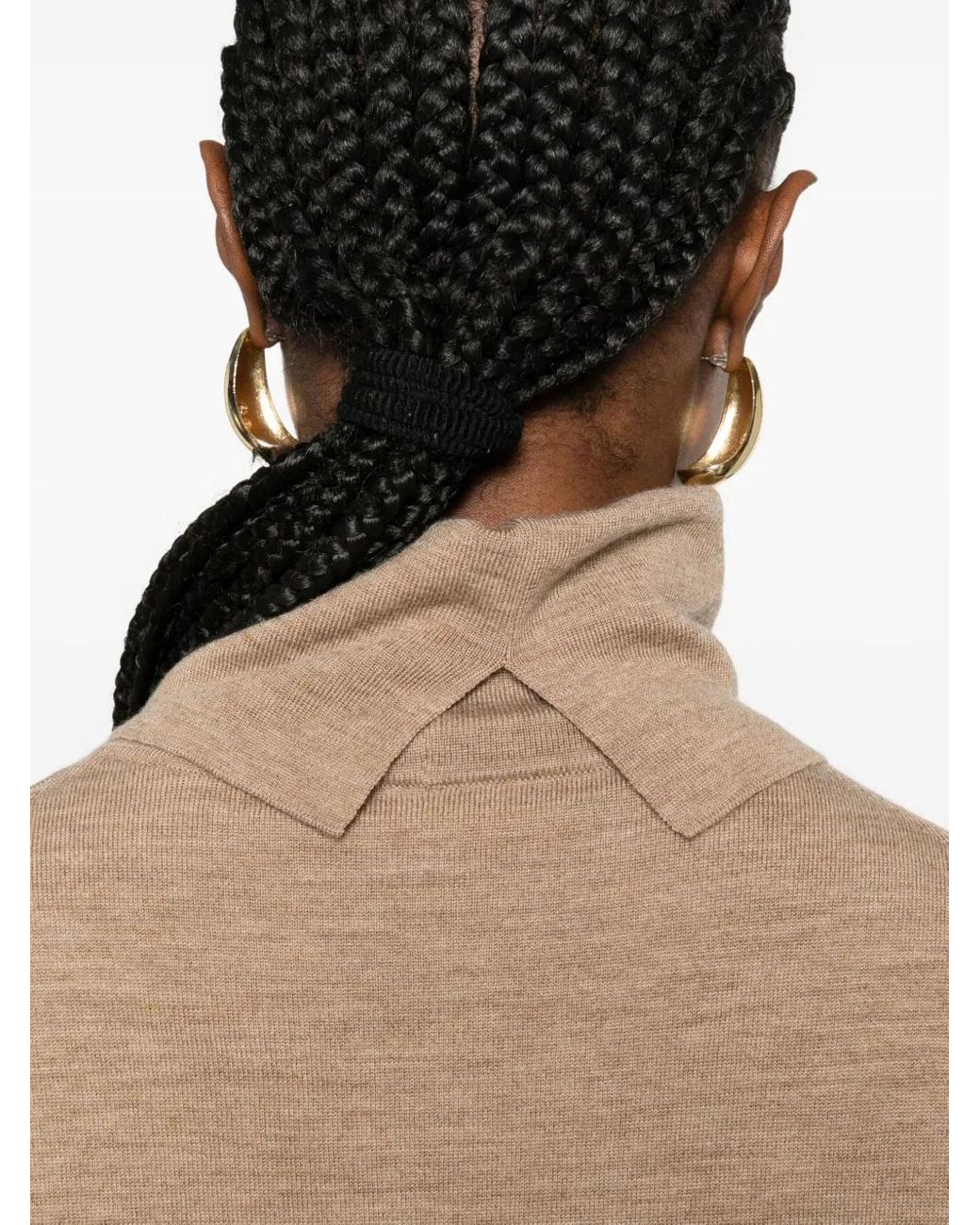P.A.R.O.S.H. Natural Roll-Neck Sweater