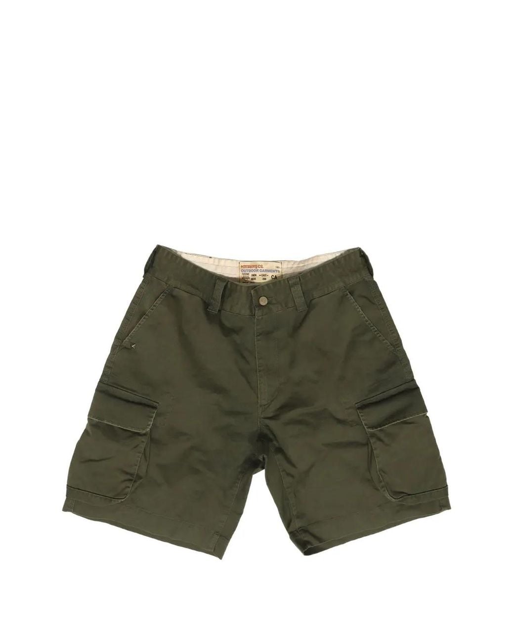 HTC Green Belt-Loop Cargo Shorts for men