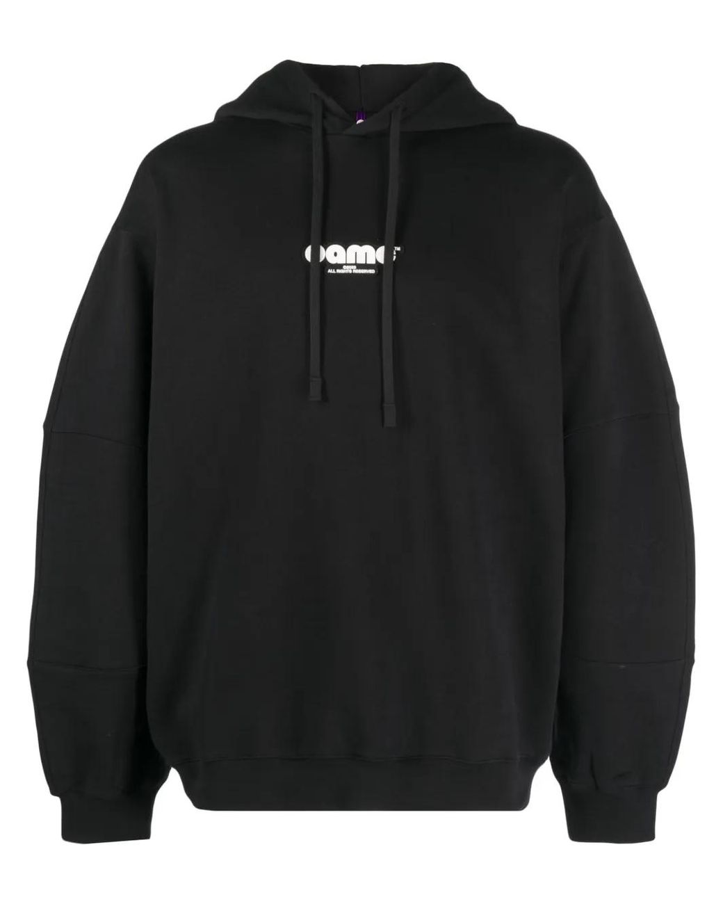 OAMC Black Logo-Patch Cotton Hoodie for men