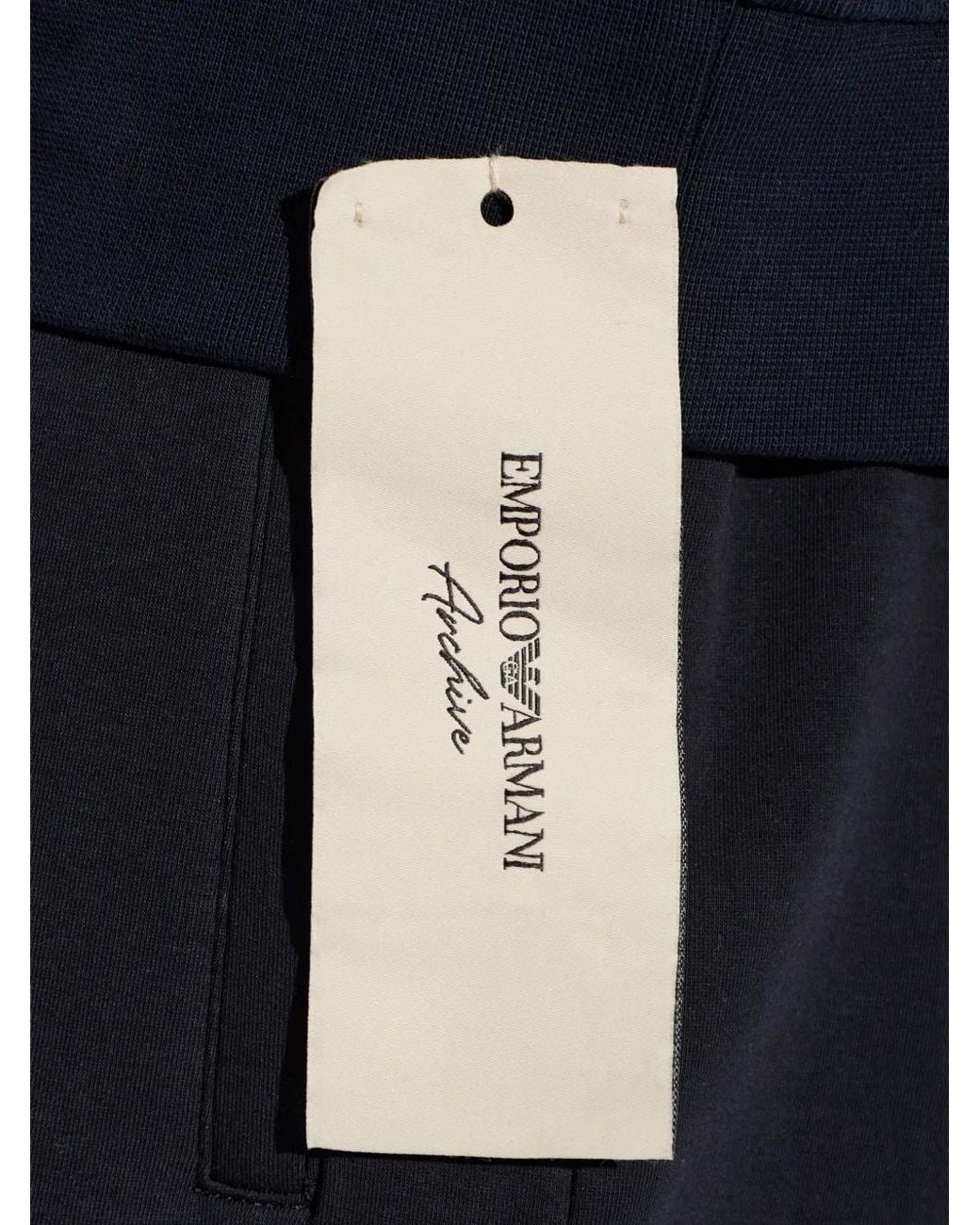 Emporio Armani Blue Sweat À Col Rond for men