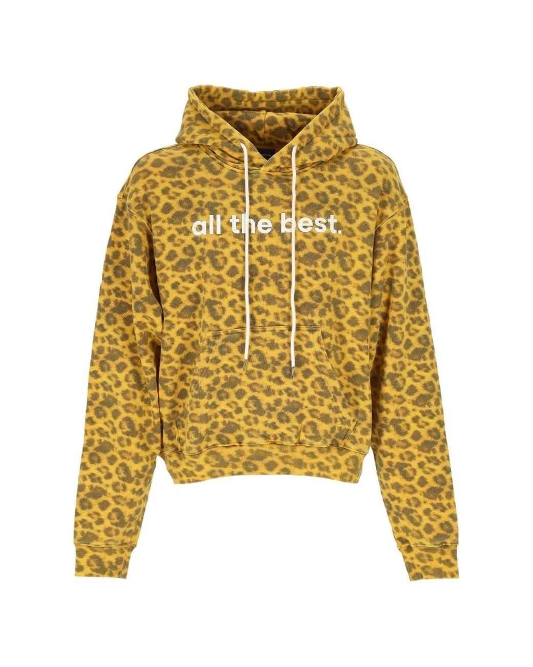 DAGGER Yellow Leopard-Print Hoodie