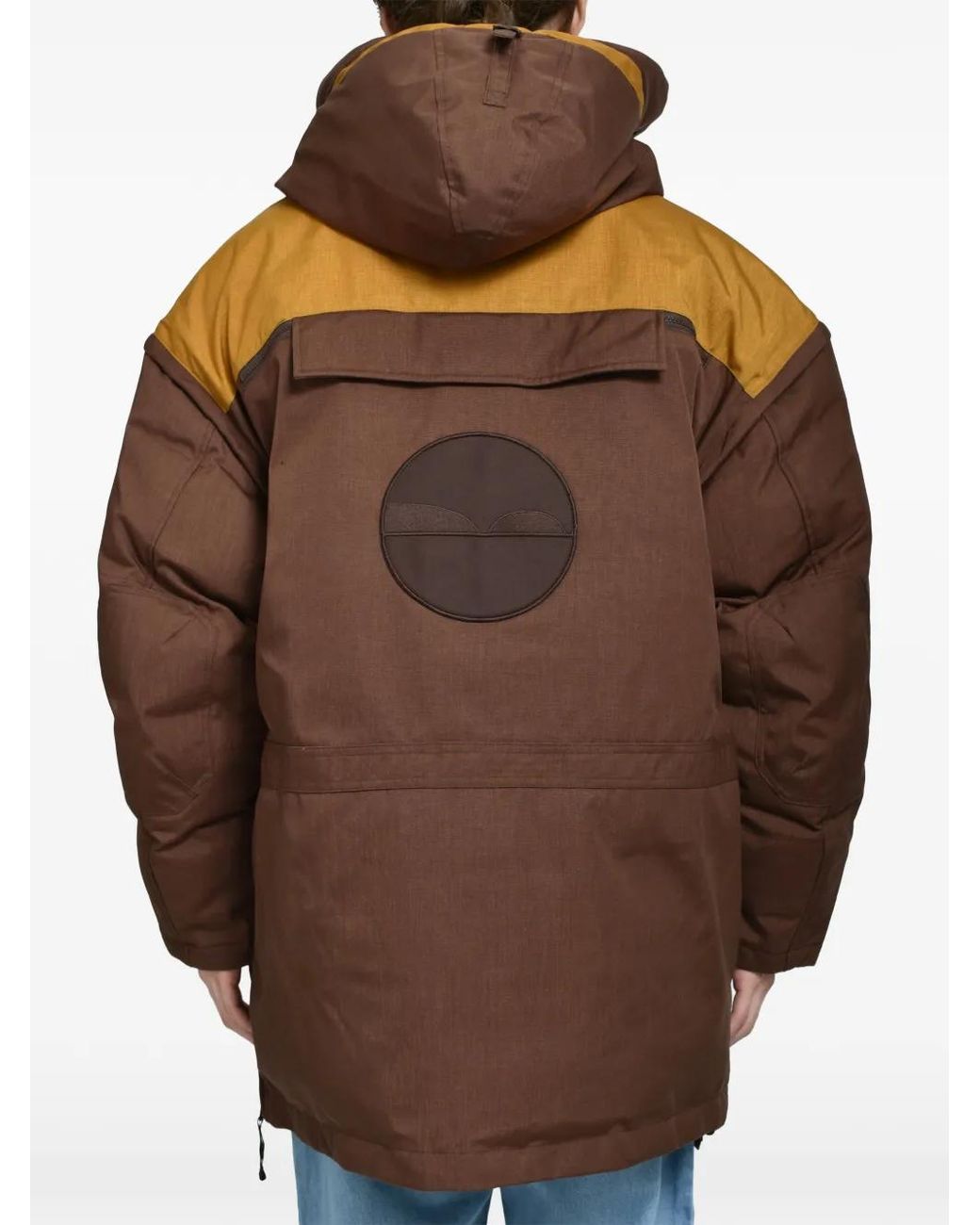 Martine Rose Brown Skidoo Patchwork Down Jacket for men