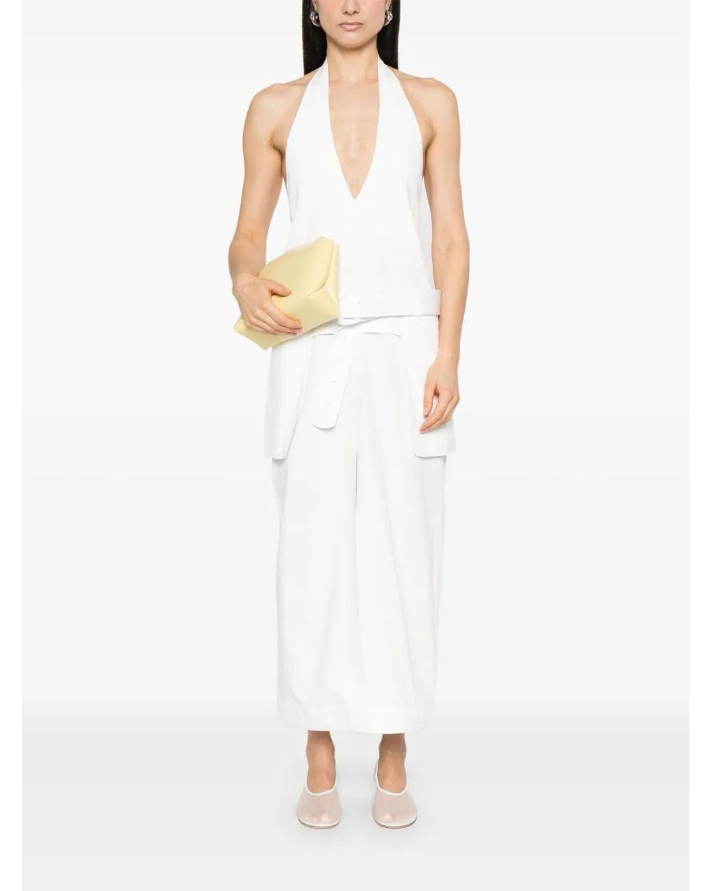 [LOW CLASSIC] / ☆ 25SS HALTER MAXI DRESS / WHITE Low Classic Halter Maxi Dress in White | Lyst