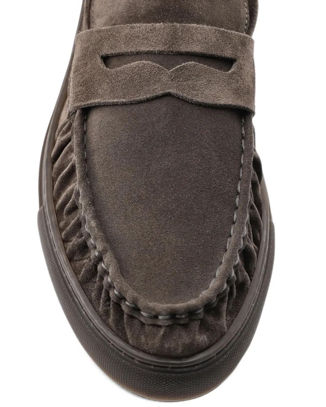COPENHAGEN Brown Suede Slip-On Sneakers for men