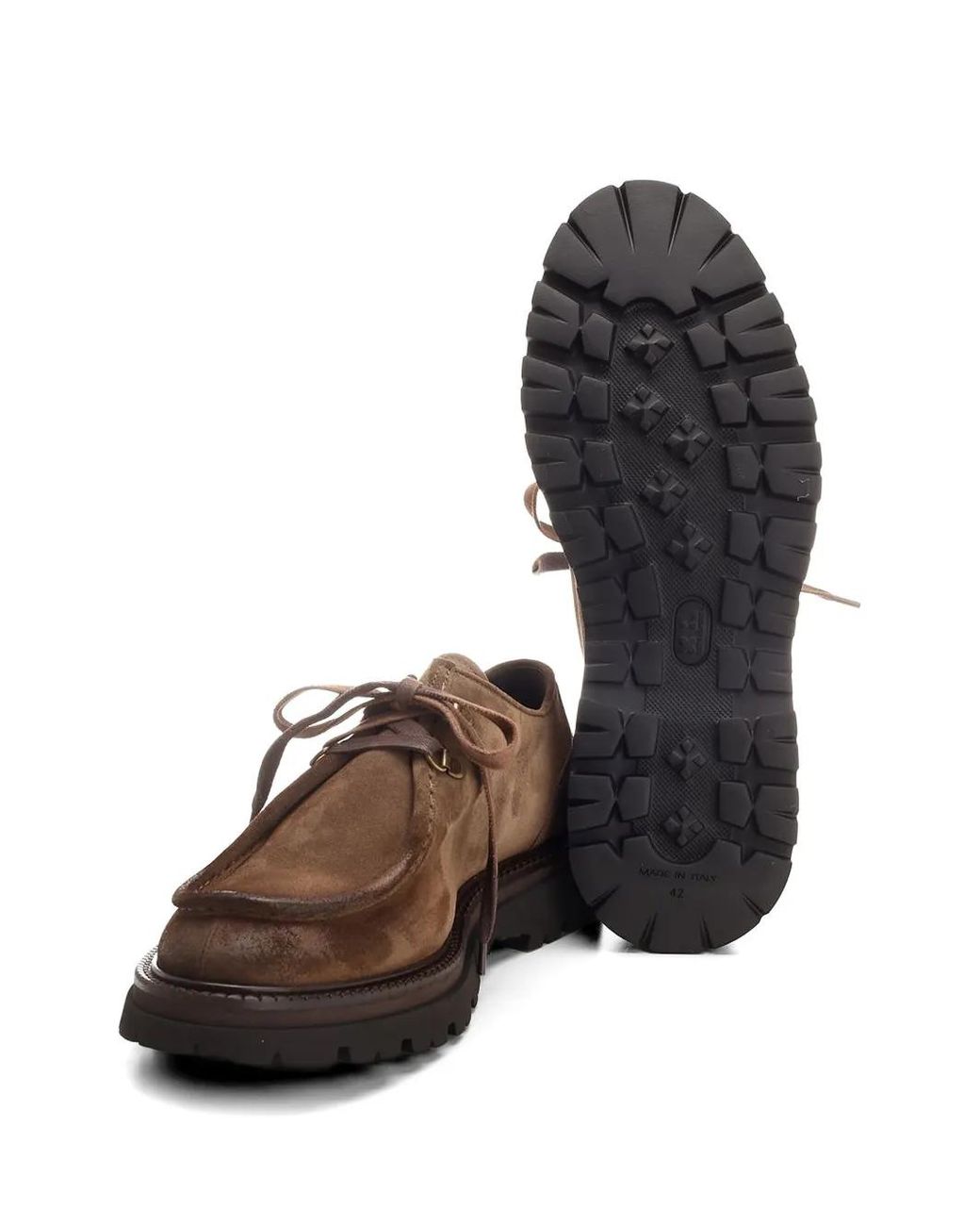 Derby Stringate di Corvari in Brown da Uomo