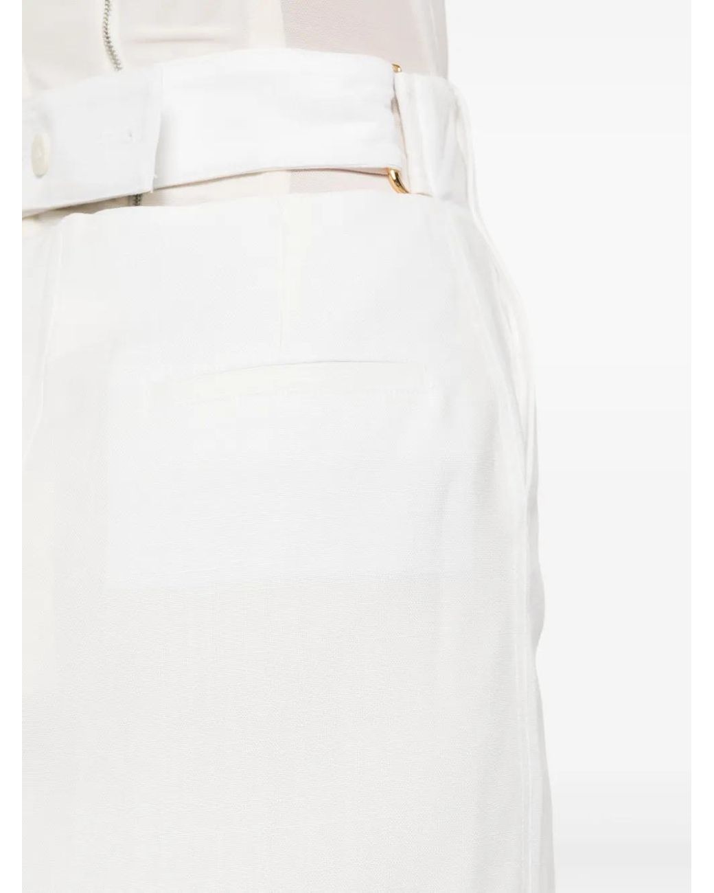 Jacquemus White Midi Skirt