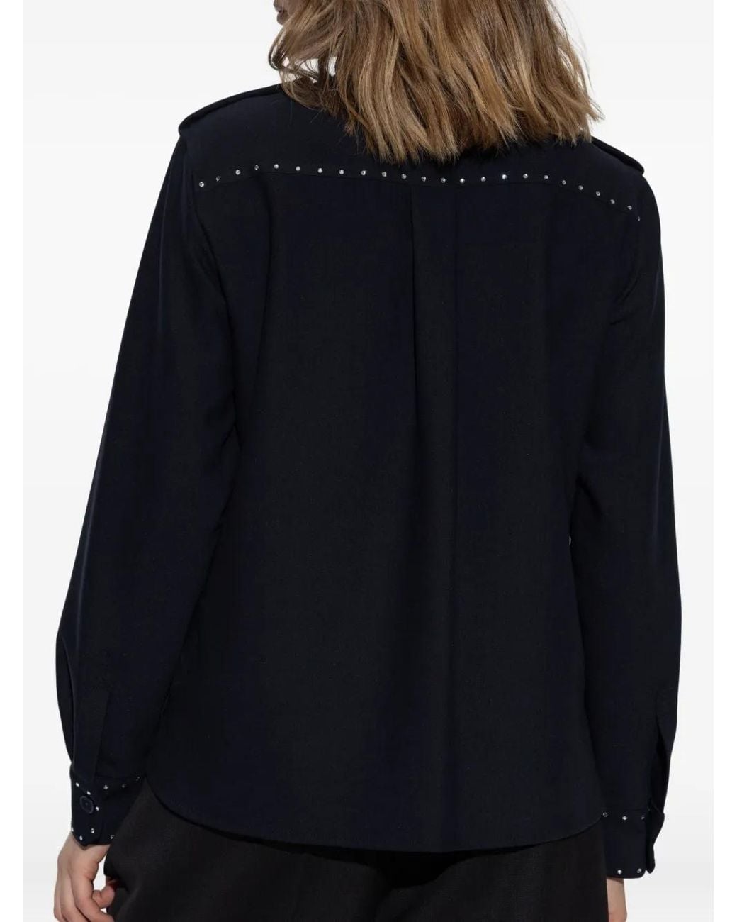Zadig & Voltaire Blue Stud-Embellished Shirt